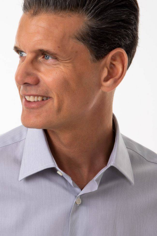 ingram Hemd Herren Ingram Slim Streifen 100% Baumwolle kragen Italienisch Lange Ärmel Preisnachlass