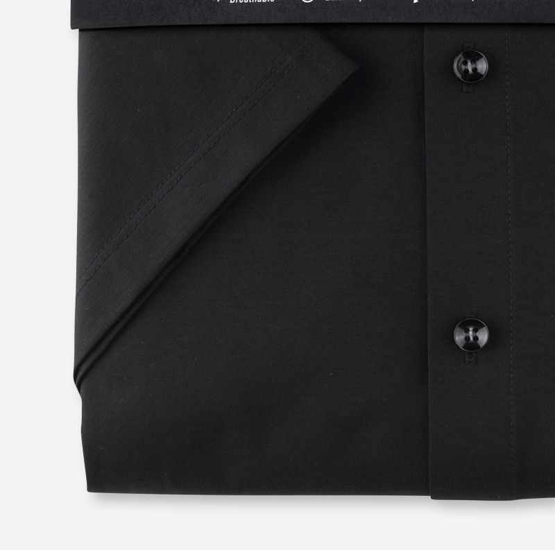 olymp Hemd Herren Olymp Classic Einfarbig kragen Italienisch Kurze Ärmel Cyber Monday