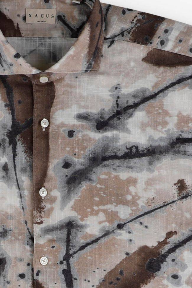 xacus Hemd Herren Xacus Regular Muster 100% Baumwolle gewaschen kragen Italienisch Lange Ärmel Osterangebot