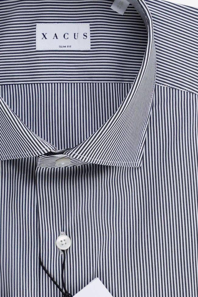 xacus Hemd Herren Xacus Slim Streifen 72% Baumwolle 3% elastan 25% pa kragen Französisch Lange Ärmel Valentinstagsangebot