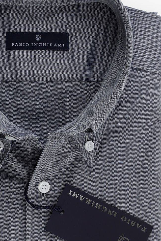 fabio inghirami Hemd Herren Fabio Inghirami Regular Halb Unifarben 100% Baumwolle kragen Button-Down Lange Ärmel Online Outlet