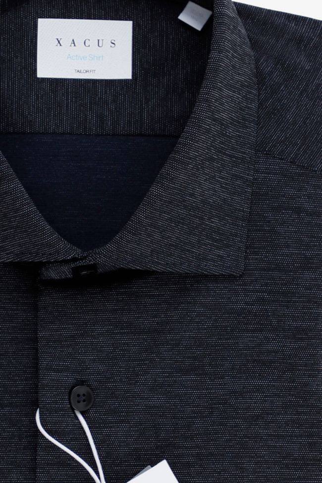 xacus Hemd Herren Xacus Regular Halb Unifarben 85% poliammide 15% elastam kragen Französisch Lange Ärmel Neuheiten