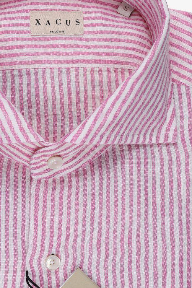 xacus Hemd Herren Xacus Regular Streifen 100% Leinen kragen Französisch Lange Ärmel Bestseller
