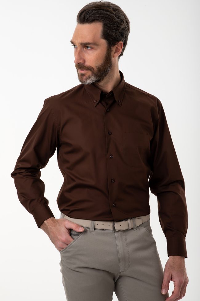 aplomb Hemd Herren Aplomb Classic Einfarbig 100% Baumwolle kragen Button-Down Lange Ärmel Limitierter Zeitrabatt