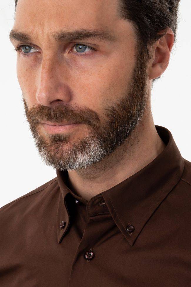 aplomb Hemd Herren Aplomb Classic Einfarbig 100% Baumwolle kragen Button-Down Lange Ärmel Limitierter Zeitrabatt