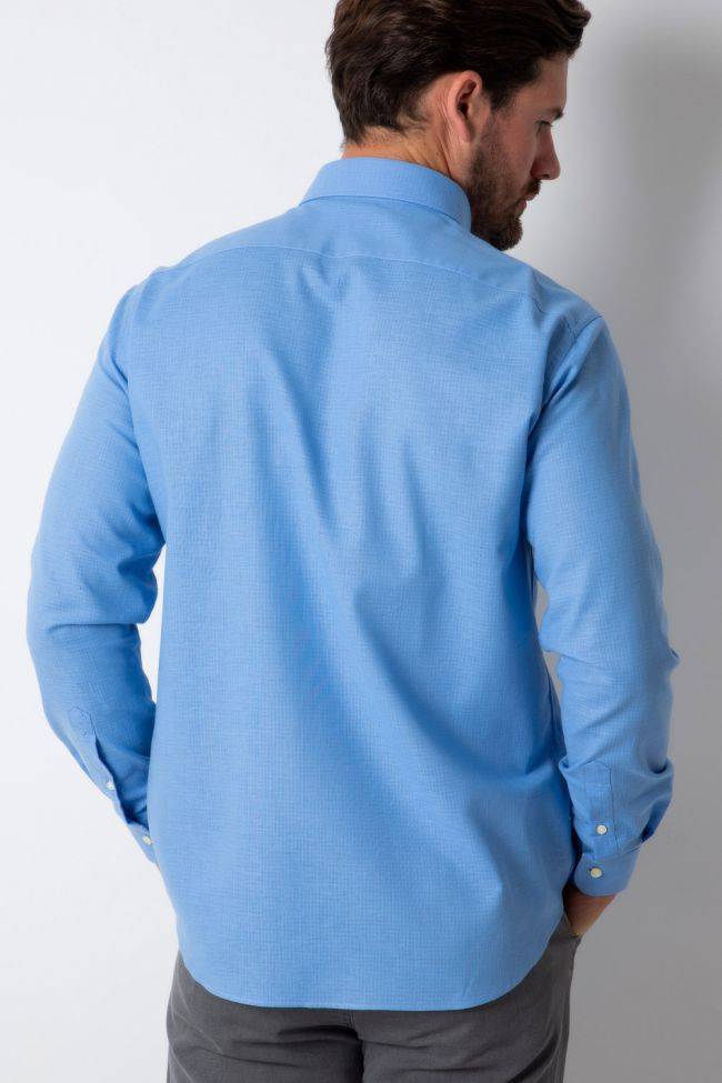 ingram Hemd Herren Ingram Regular Einfarbig 80% Baumwolle 20% Leinen kragen Button-Down Lange Ärmel Online Shopping