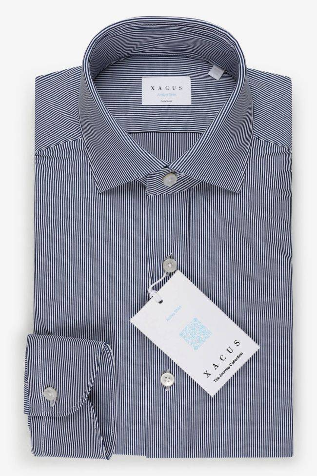 xacus Hemd Herren Xacus Regular Bügelfreie Streifen 83% polyamide 17% elastane kragen Französisch Lange Ärmel Weihnachtsangebot