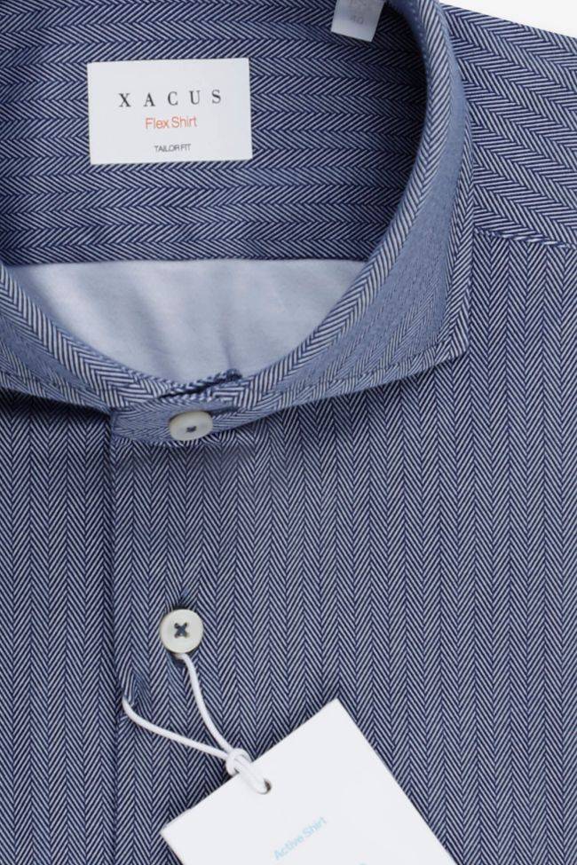 xacus Hemd Herren Xacus Regular Bügelfreie Halb Unifarben 90% Baumwolle 10% Polyester kragen Französisch Lange Ärmel Räumungsverkauf