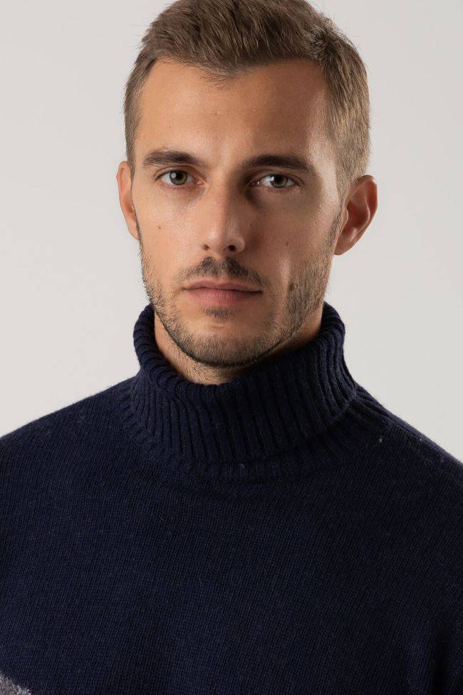 privati firenze Strickwaren Herren Privati Firenze hoher Kragen Slim Muster 50% wool 20% pa 20%vi 10% cashmere Auslauf