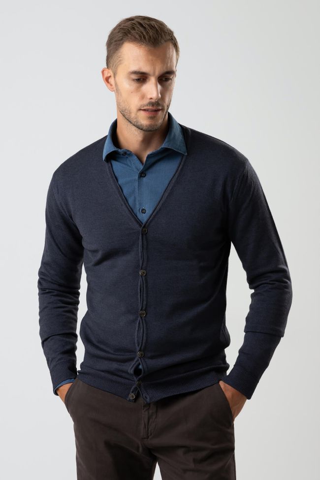 privati firenze Strickwaren Herren Privati Firenze Cardigan Slim Einfarbig 100% Merinowolle Fabrikverkauf