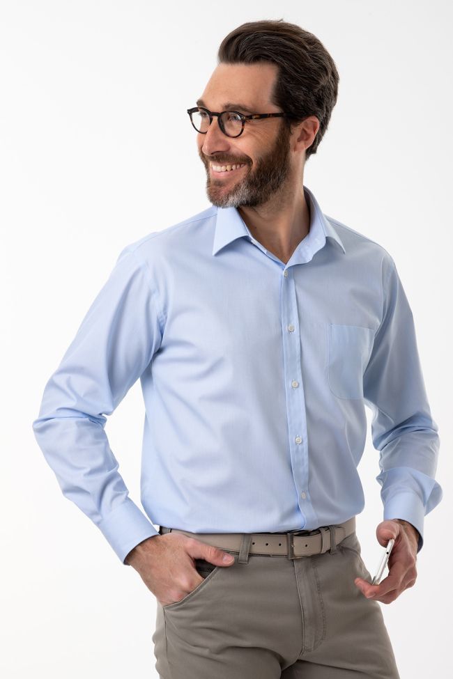 ingram Hemd Herren Ingram Classic Einfarbig 100% Baumwolle kragen Italienisch Lange Ärmel Preisnachlass