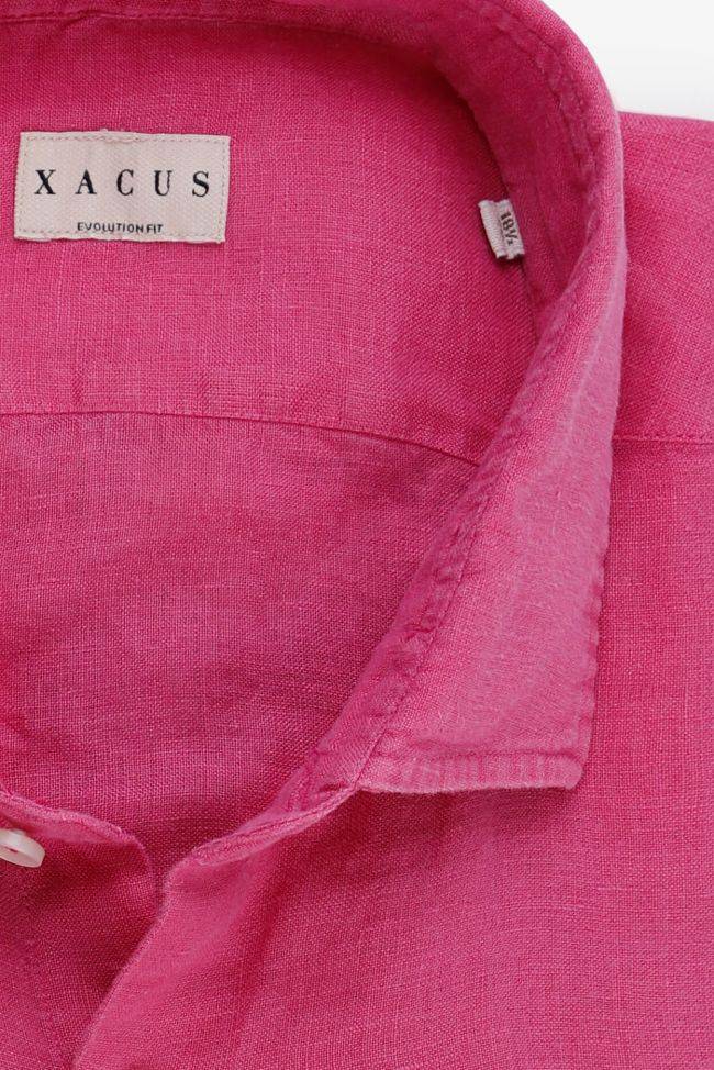 xacus Hemd Herren Xacus Classic Einfarbig 100% Leinen kragen Französisch Lange Ärmel Saisonschlussverkauf