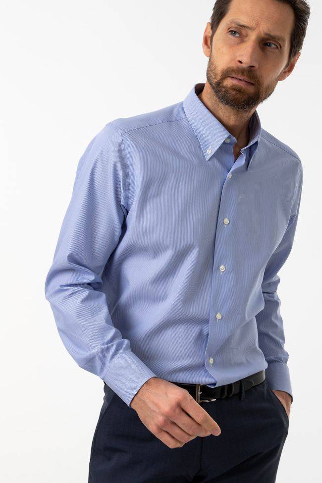 aplomb Hemd Herren Aplomb Regular Streifen 100% Baumwolle kragen Button-Down Lange Ärmel Black Friday