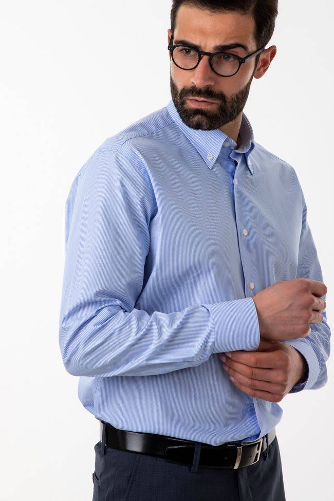 aplomb Hemd Herren Aplomb Regular Streifen 100% Baumwolle kragen Button-Down Lange Ärmel Heißer Verkauf