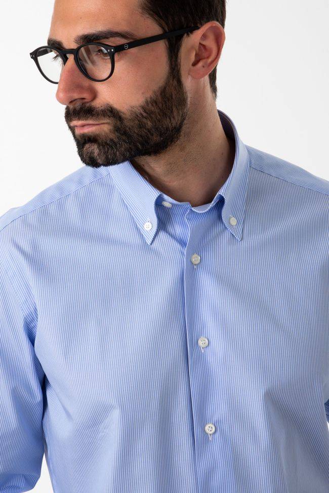 aplomb Hemd Herren Aplomb Regular Streifen 100% Baumwolle kragen Button-Down Lange Ärmel Heißer Verkauf