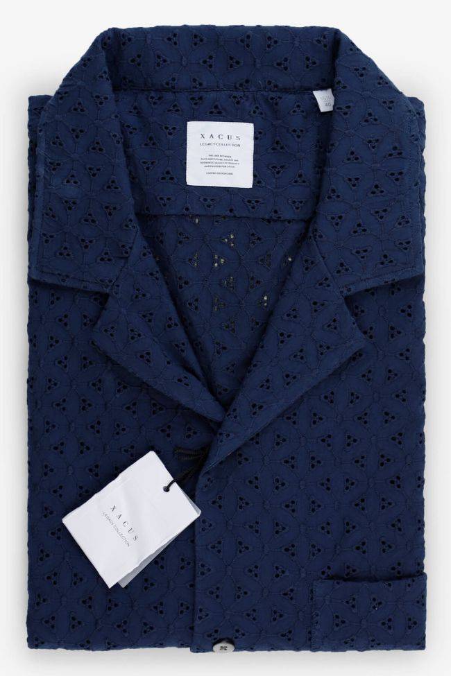 xacus Hemd Herren Xacus Regular Muster 100% Baumwolle kragen Hawaiikragen Kurze Ärmel Neueste Mode