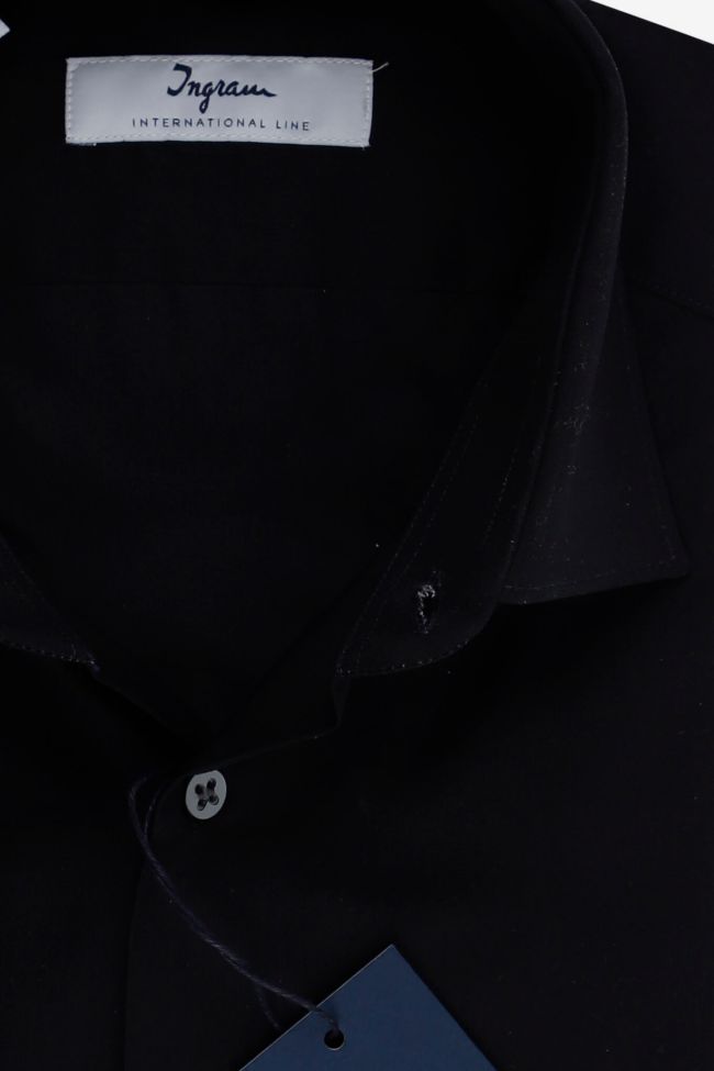 ingram Hemd Herren Ingram Slim Einfarbig 100% Baumwolle kragen Italienisch Lange Ärmel Blitzangebot