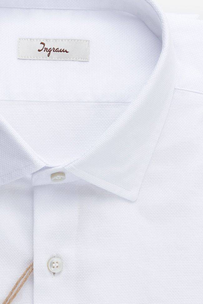 ingram Hemd Herren Ingram Slim Einfarbig 100% Bio-Baumwolle kragen Italienisch Lange Ärmel Bestseller