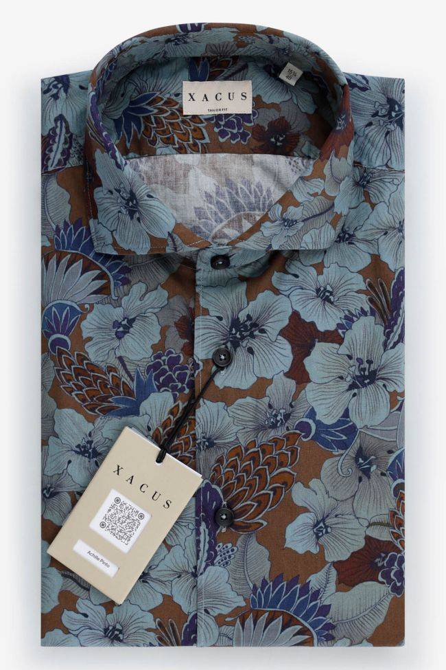 xacus Hemd Herren Xacus Regular Muster 100% Baumwolle gewaschen kragen Französisch Lange Ärmel Riesige Ersparnisse