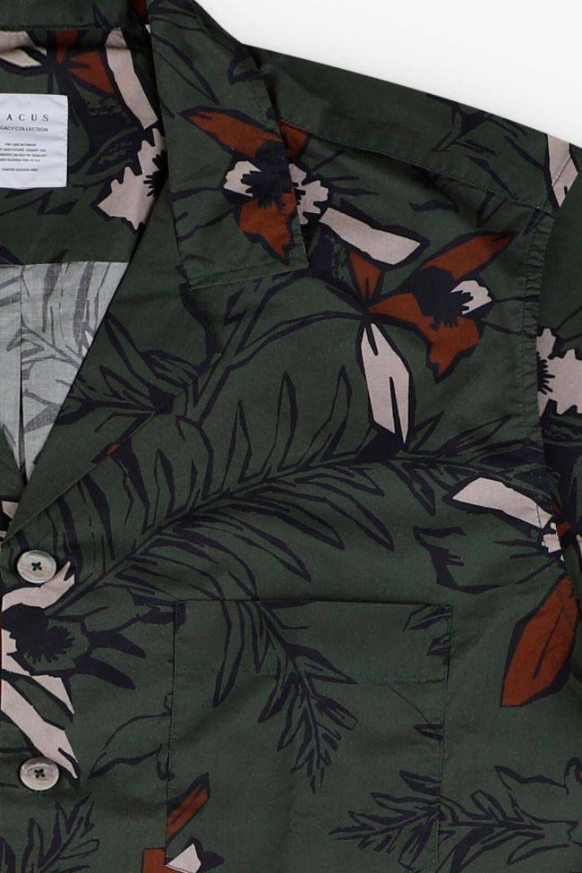 xacus Hemd Herren Xacus Regular Muster 100% Baumwolle kragen Hawaiikragen Kurze Ärmel Kostenlose Rückgabe