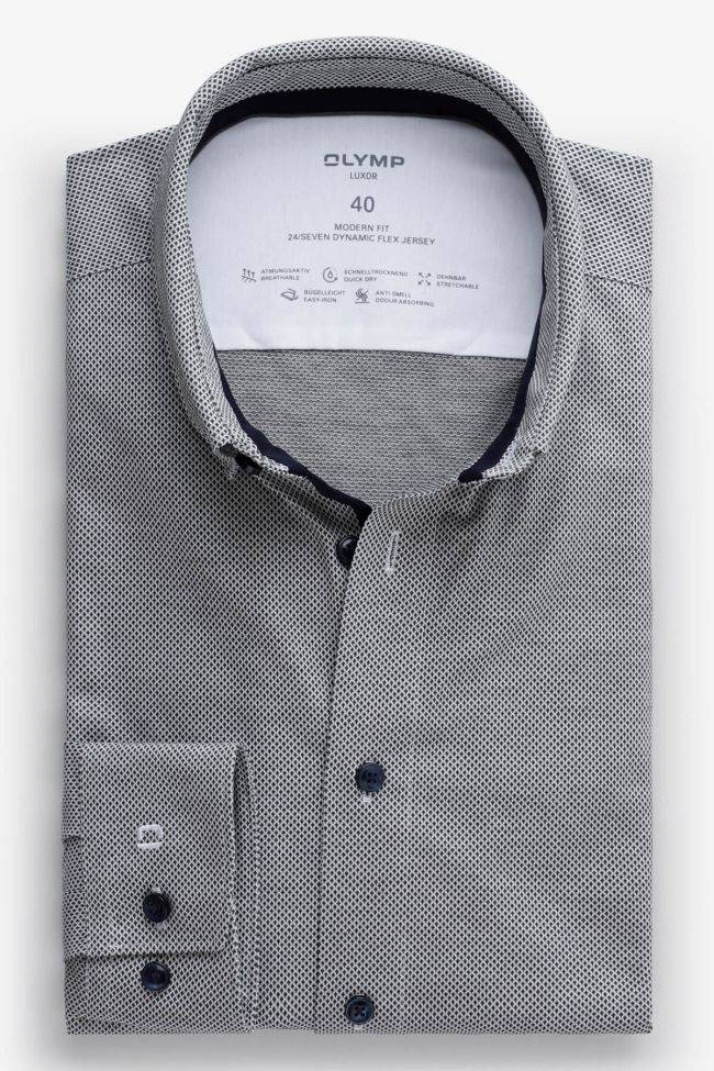olymp Hemd Herren Olymp Classic Halb Unifarben 92% Baumwolle 8% lycra kragen Button-Down Lange Ärmel Zeitbegrenzte Promotion
