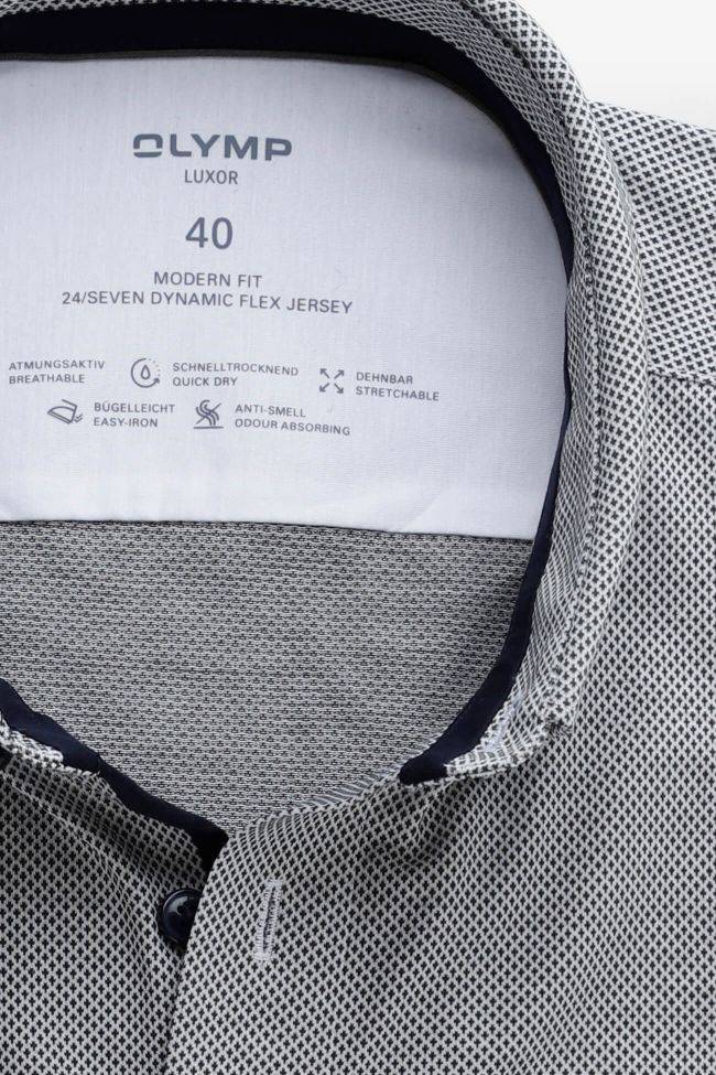 olymp Hemd Herren Olymp Classic Halb Unifarben 92% Baumwolle 8% lycra kragen Button-Down Lange Ärmel Zeitbegrenzte Promotion