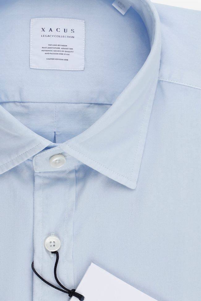 xacus Hemd Herren Xacus Regular Einfarbig 100% Baumwolle kragen Italienisch Lange Ärmel Sonderangebot der Fabrik