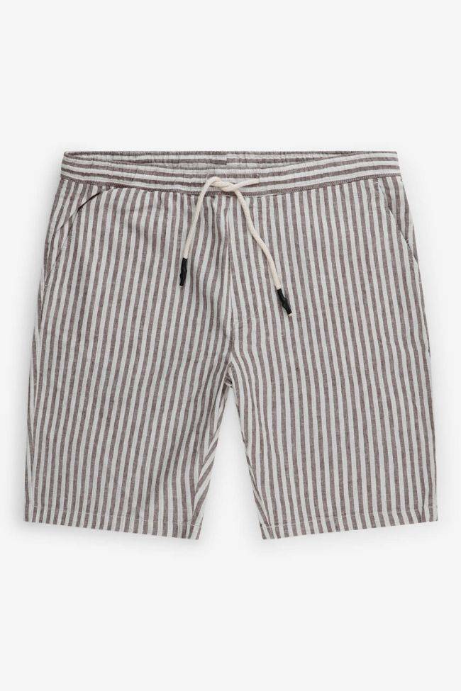 b-style Hose Herren B-Style Bermuda Regular Streifen 51% Leinen 49% Baumwolle Begrenzt auf 3 Tage