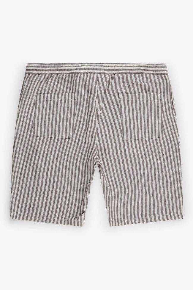 b-style Hose Herren B-Style Bermuda Regular Streifen 51% Leinen 49% Baumwolle Begrenzt auf 3 Tage