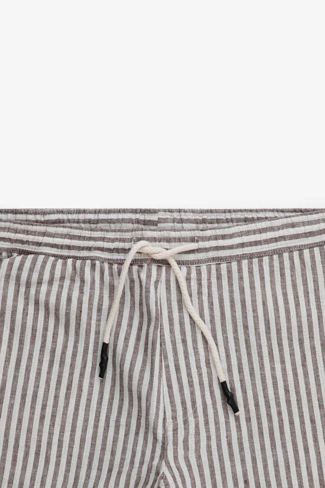b-style Hose Herren B-Style Bermuda Regular Streifen 51% Leinen 49% Baumwolle Begrenzt auf 3 Tage