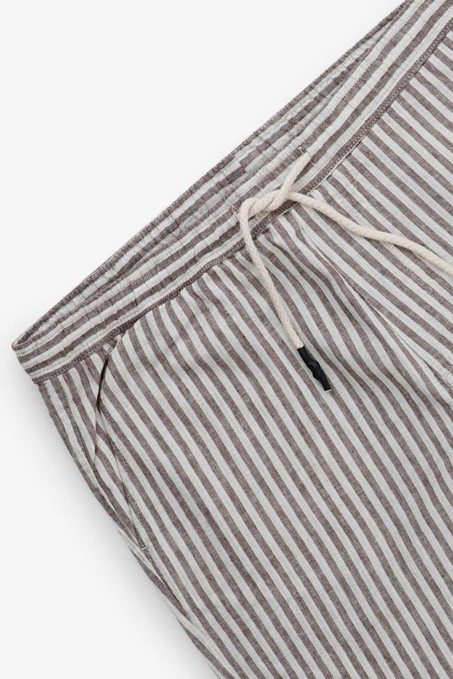 b-style Hose Herren B-Style Bermuda Regular Streifen 51% Leinen 49% Baumwolle Begrenzt auf 3 Tage