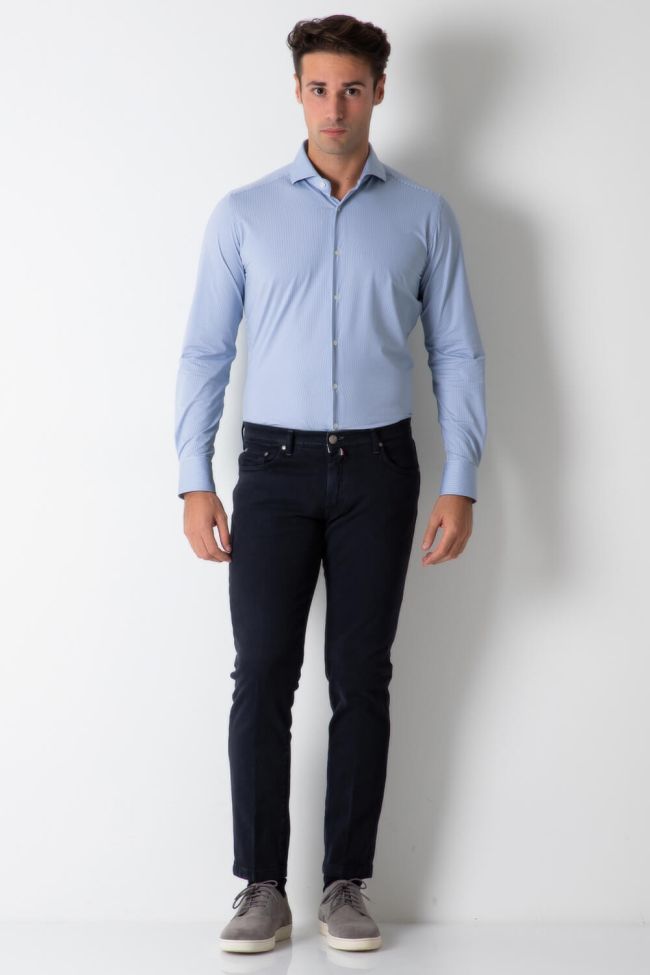 b-settecento Hose Herren B-Settecento 5 Pocket Slim Einfarbig 97% Baumwolle 3% elastan Black Friday Preise