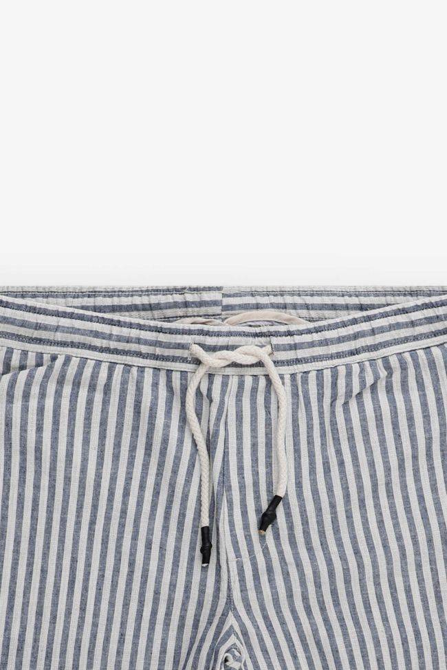 b-style Hose Herren B-Style Bermuda Regular Streifen 51% Leinen 49% Baumwolle Angebote