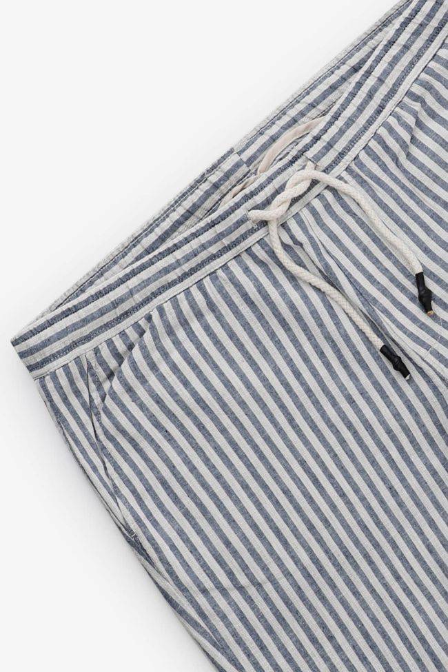 b-style Hose Herren B-Style Bermuda Regular Streifen 51% Leinen 49% Baumwolle Angebote