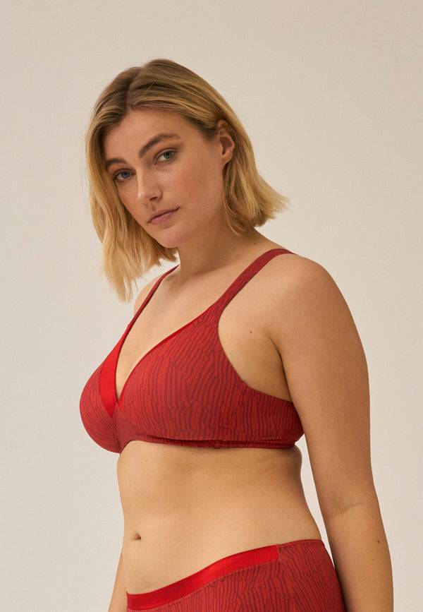 Naturana Bügelloser BH mit Schale und Glanzband - Negroni Print Riesige Rabatte