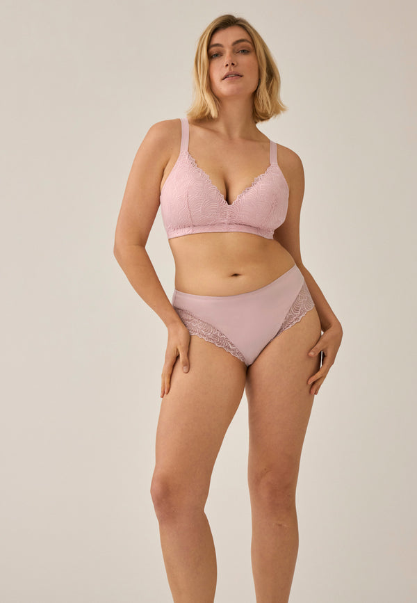 Naturana Soft-BH mit Schale und Spitze - Pink Rose Clearance-Verkauf