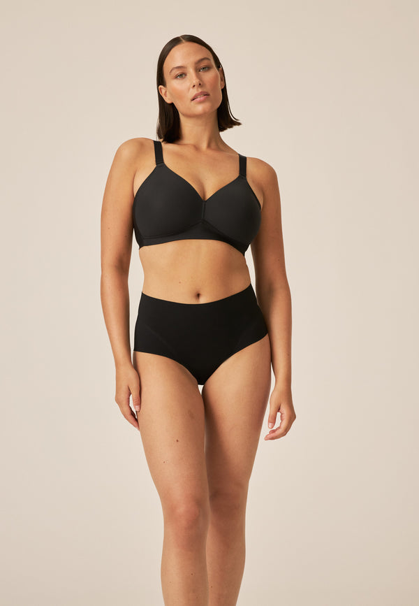 Naturana Soft-BH mit Side Smoother Effekt - Schwarz Kostenloser Versand international