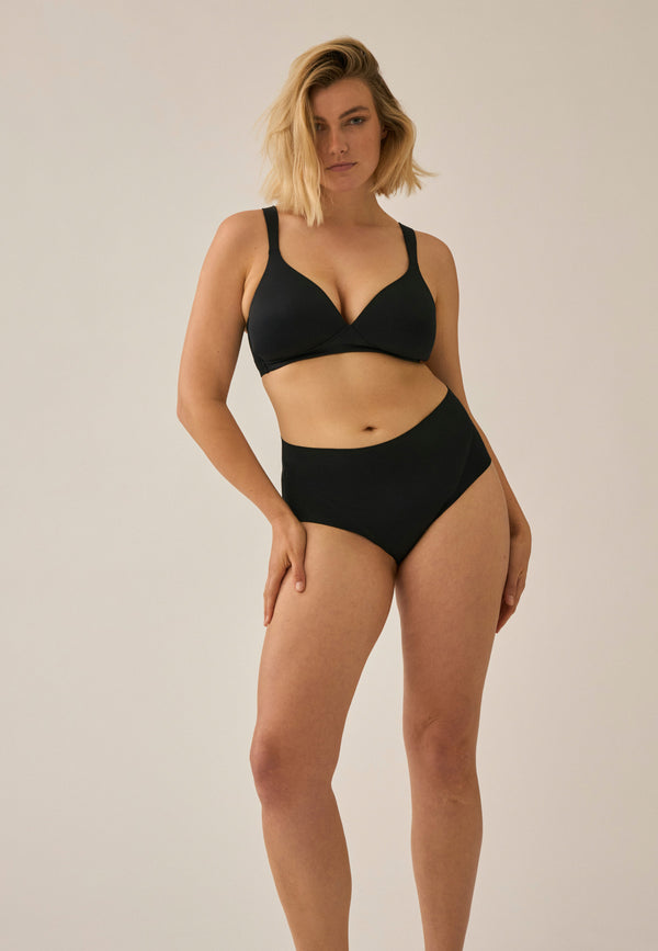 Naturana Bügelloser Soft-BH mit Schale - Schwarz Im Verkauf