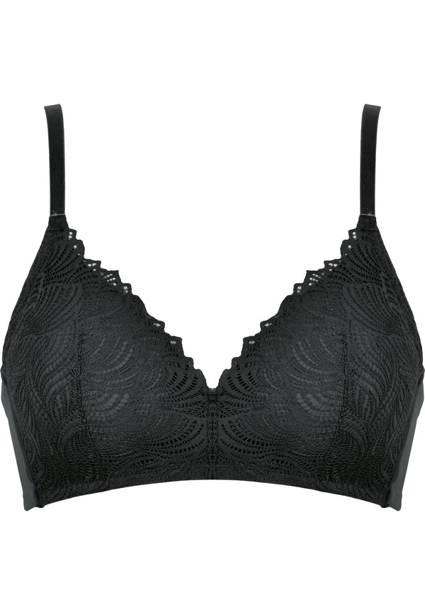 Naturana Soft-BH mit Schale und Spitze - Schwarz im Angebot