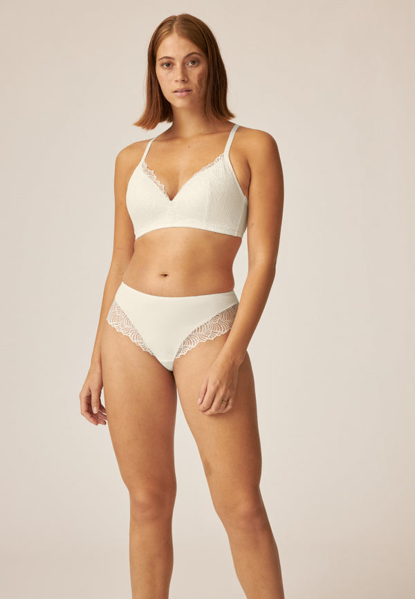 Naturana Soft-BH mit Schale und Spitze - Ecru Fabrik Onlineshop