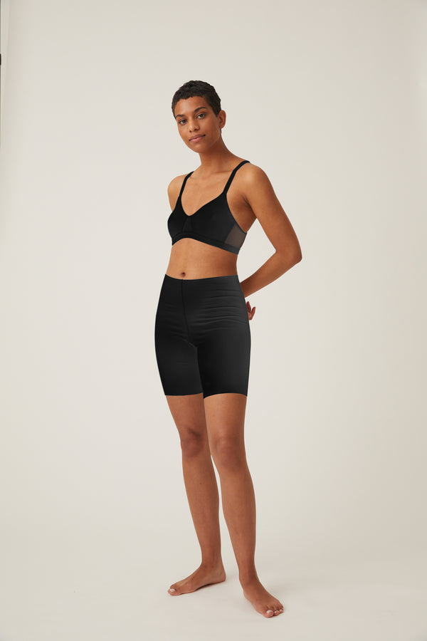 Naturana Baumwoll-Radlershort Cleancut - Schwarz Flash Sale
