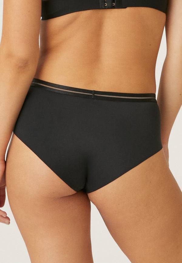 Naturana Clean Cut Panty mit Mesh-Details - Schwarz Vatertagsangebot
