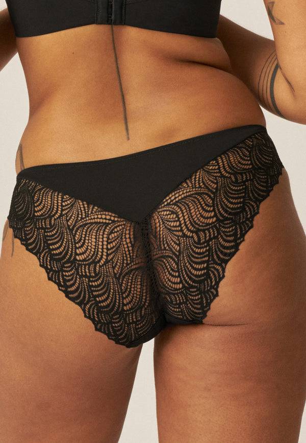 Naturana Slip mit Spitzendetails - Schwarz Neueste Mode