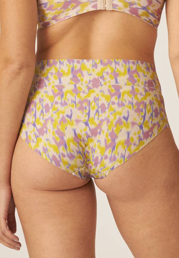 Naturana High Waist Slip mit leichtem Shape-Effekt - Smoked Orchid Print Exklusive Angebote