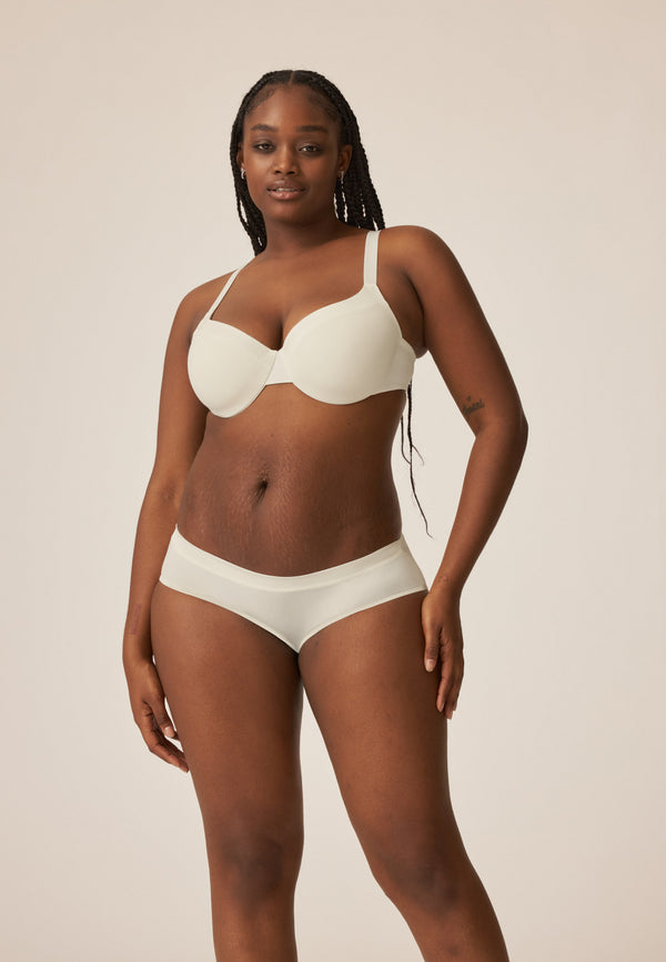 Naturana Softer Slip mit Glanzband - Ecru Riesige Ersparnisse