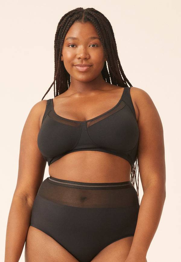 Naturana Soft-BH mit Mesheinsatz - Schwarz Online