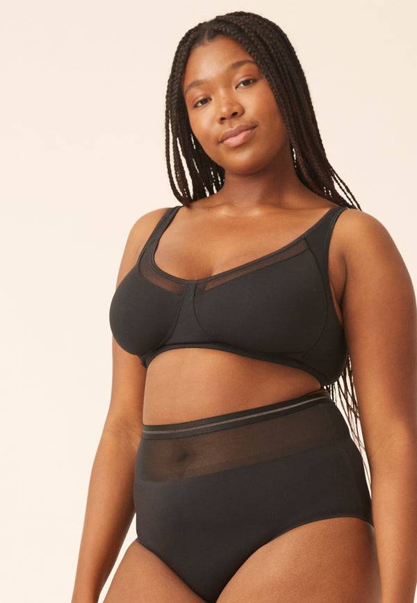 Naturana Soft-BH mit Mesheinsatz - Schwarz Online
