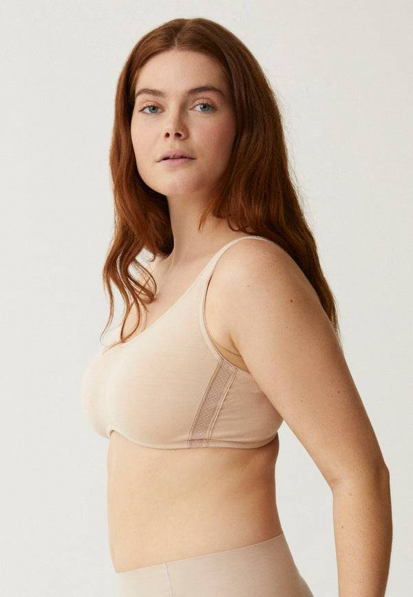 Naturana Soft-BH aus Baumwolle - Light Beige Auslauf