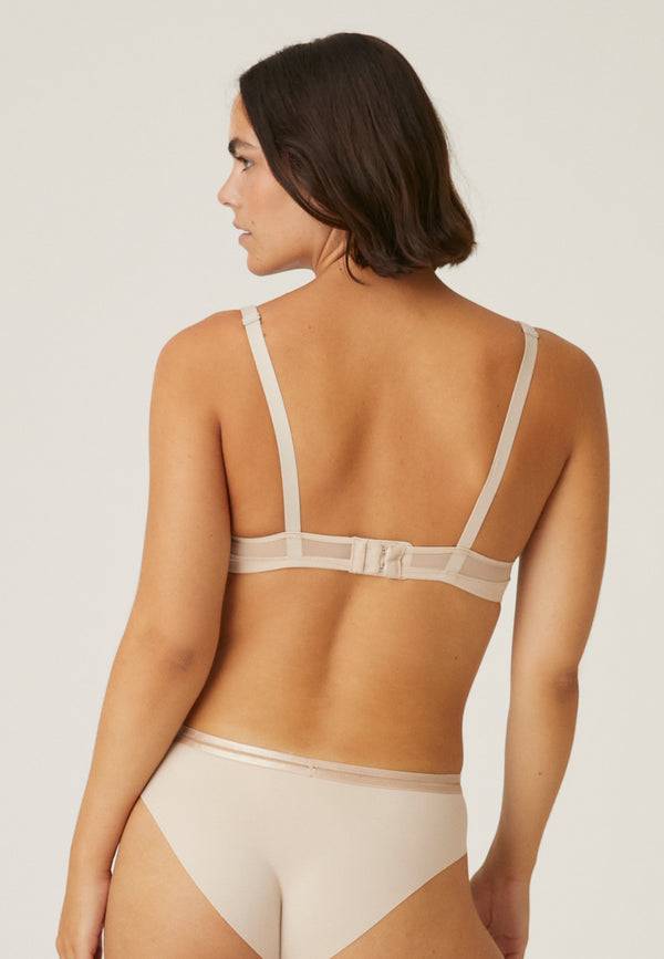 Naturana Spacer Bügel-BH mit Mesh Details - Light Beige Fabrikverkauf