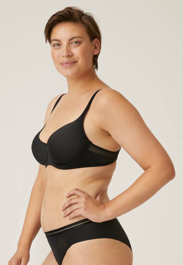 Naturana Spacer Bügel-BH mit Mesh Details - Schwarz Meist gekauft